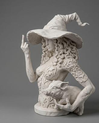 Circe ribelle statua – dea strega dark fantasy