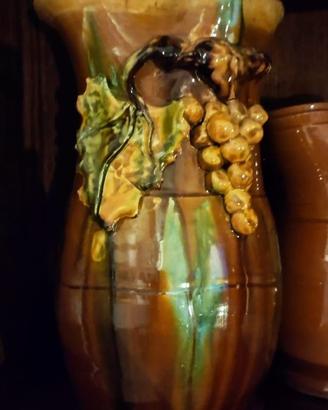 Grande brocca artigianale in ceramica barbottina