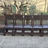 8 sedie stile rustico o rinascimentale