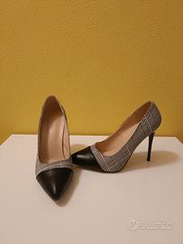 Décolleté tacco a spillo 12 pied de poule 