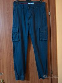 Pantaloni Cargo Blu Celio