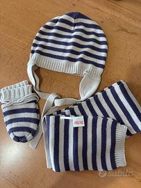 Set lana 6-9 mesi cuffia sciarpa muffole