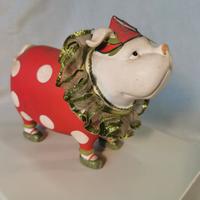 Bulldog CLOWN in resina acrilica e tulle 