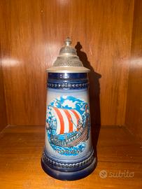 Bicchiere ornamentale birra tedesco anni 90