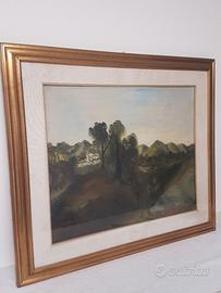 Quadro dipinto olio su tela intitolato l'abbazia
