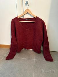 Maglia lana bordeaux taglia M