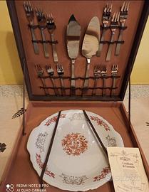 Set posate torta in argento 18/10