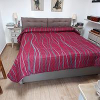 trapunta matrimoniale rosso e antracite 