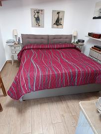 trapunta matrimoniale rosso e antracite 