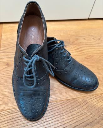 Stringate Chiaroscuro Made in Italy Vero Cuoio 36