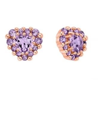 Orecchini Miluna cuore argento ametista ERD2937