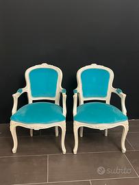 Coppia sedie liberty color tiffany