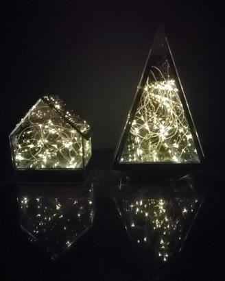 Casetta ed albero a specchio con Led 