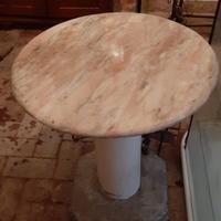 Tavolino Rotondo in Marmo di Carrara