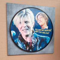 Vinile 33 giri a quadro omaggio a David Bowie 