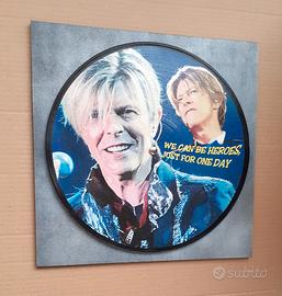 Vinile 33 giri a quadro omaggio a David Bowie 