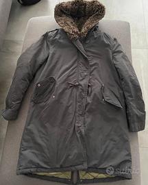 Giubbotto parka con cappuccio Peggy Ho grigio Tg L