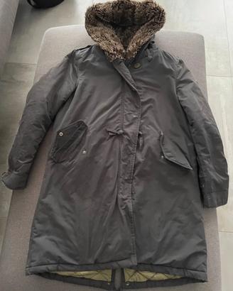 Giubbotto parka con cappuccio Peggy Ho grigio Tg L