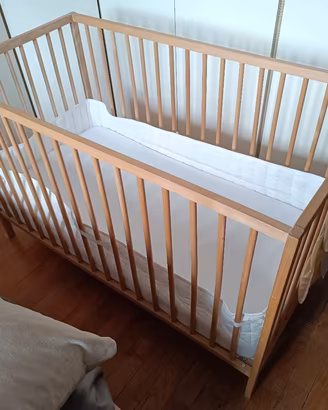 Lettino Ikea in faggio 60x120 completo