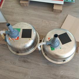 2 bocche lavello acciaio