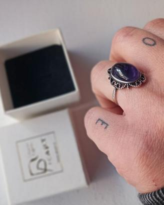 Anello artigianale in argento 925 nichel free