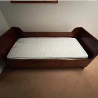 Letto stile nautico legno mogano
