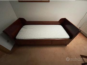 Letto stile nautico legno mogano