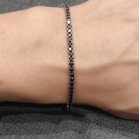 bracciale tennis argento 925 unisex nero