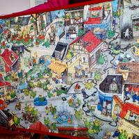 puzzle quadro da arredamento scena fumetto