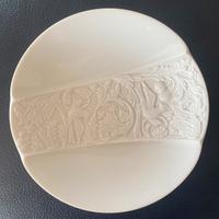 Piattino Rosenthal bianco con decoro