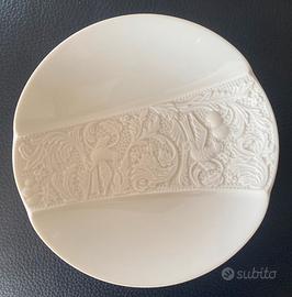 Piattino Rosenthal bianco con decoro