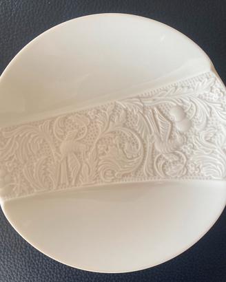 Piattino Rosenthal bianco con decoro