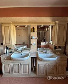 Mobile bagno doppio in legno
