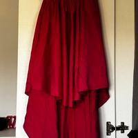 vestito rosa lungo
