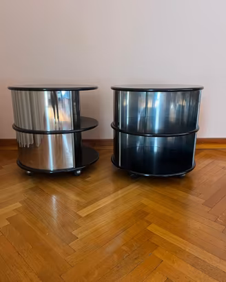 Set Comodini/Carrelli Contenitore Design Anni 70