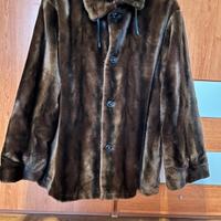 Cappotto in pelliccia sintetica double face