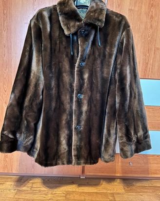 Cappotto in pelliccia sintetica double face