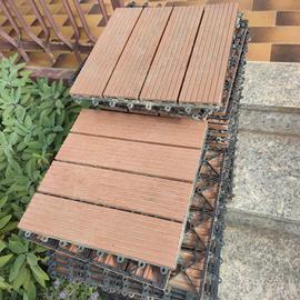  Piastrelle Outsunny plastica marrone 