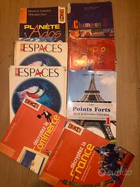 Libri scolastici di inglese e di francese