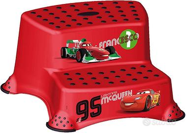 Sgabello antiscivolo 2 gradini per bambini. Cars