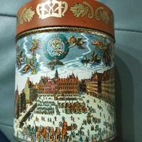 Scatola in latta vintage tedesca Norimberga