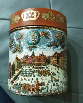 Scatola in latta vintage tedesca Norimberga