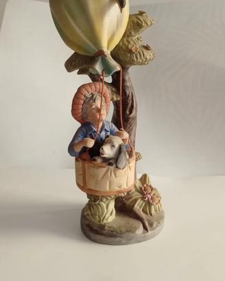 CAPODIMONTE-BIMBO IN MONGOLFIERA-PORCELLANA-'70