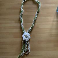 Collana in pannolenci e perline