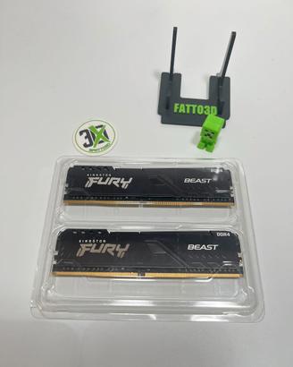 RAM Kingston FURY Beast DDR4 16GB (2x8GB) 3200MHz