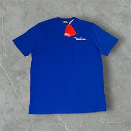 T-shirt blu Diesel originale con stampa