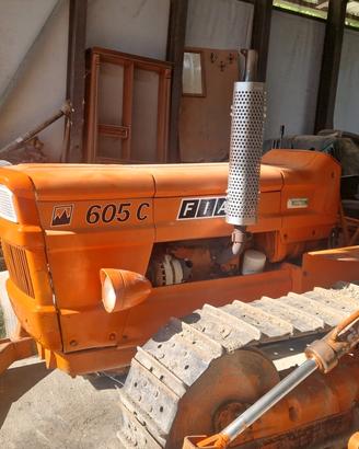 TRATTORE FIAT 605 MONTAGNA CON APRIPISTA