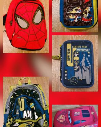 zaini/astucci Sansonite Spiderman, Mitama, Cars 