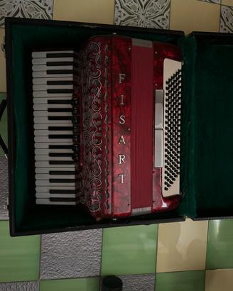 Fisarmonica Fisart 120 Bassi - Rossa Madreperla