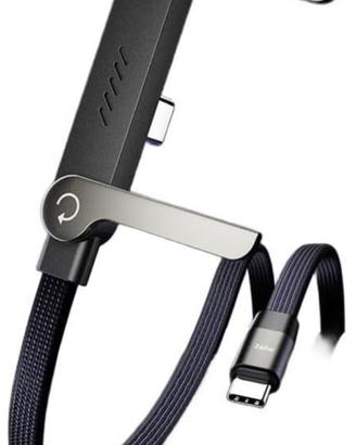 Cavo USB-C 240W + supporto laterale removibile,cav